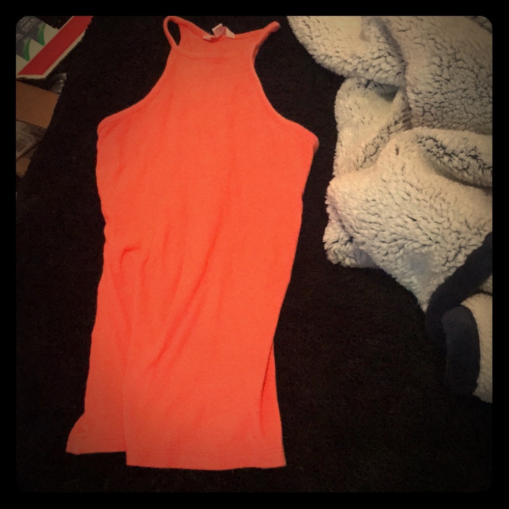 Halter top peach/orange xs